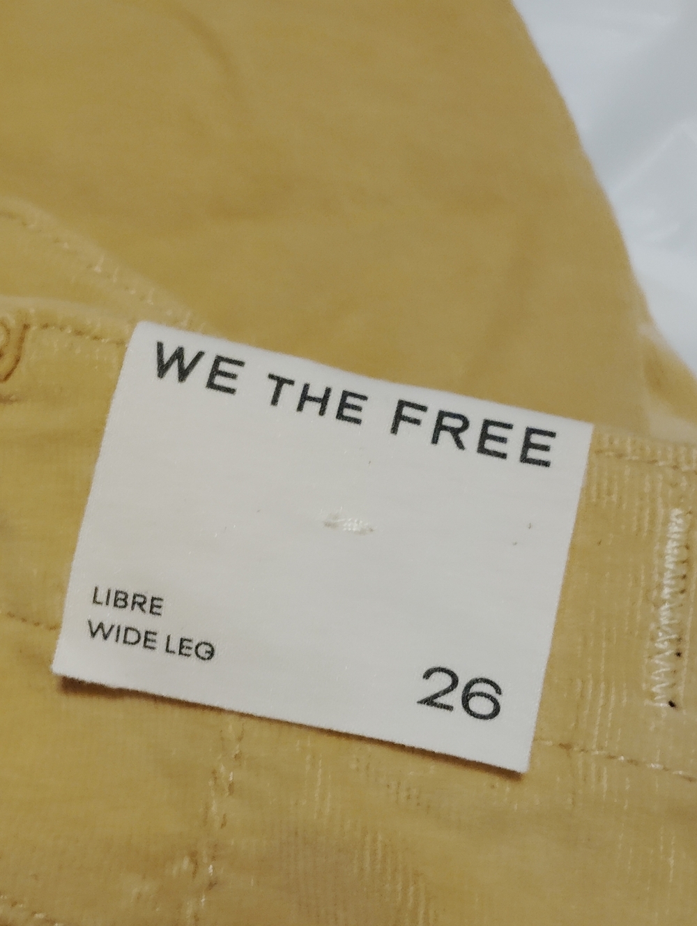 We The Free Wide Leg Pants in Mustard Yellow